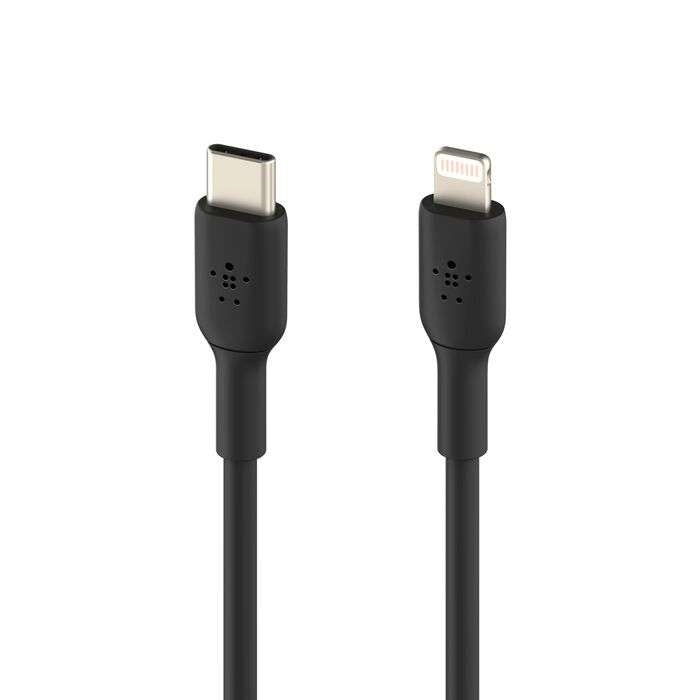 Belkin - Boost Up Charge USB C to Apple Lightning Cable 3ft - Black