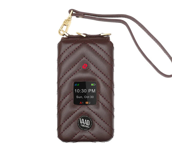 Designer Leather Case - Pom Phone - Maroon