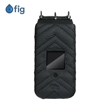 Fig Mini Genuine Black Leather Crossbody Case