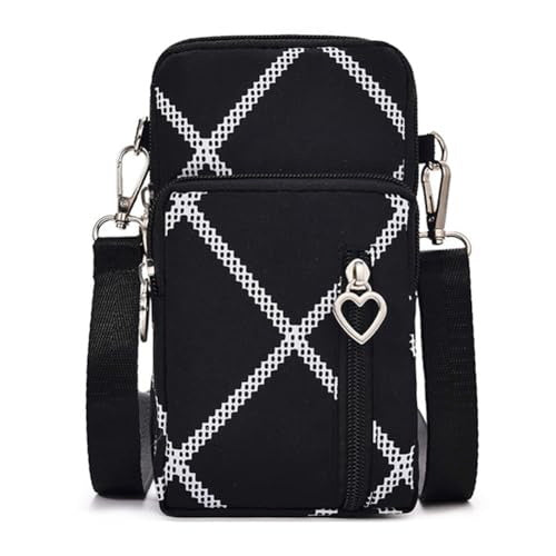 Phone Purse Travel Pouch - Black Striped