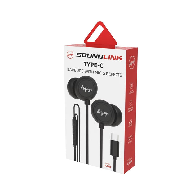 Deejays JL19 Type-C Earphones BLACK