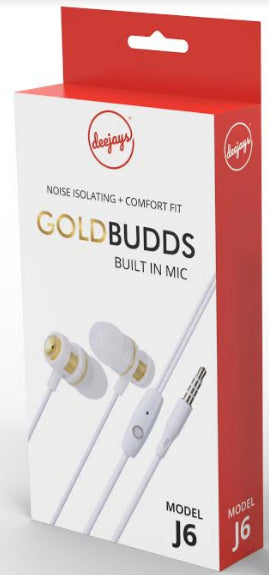 Deejays J6 GoldBudds WHITE/GOLD
