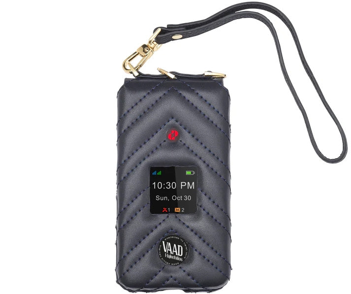 Designer Leather Case - Pom Phone - Navy