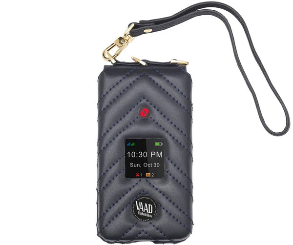 Designer Leather Case - Pom Phone - Navy