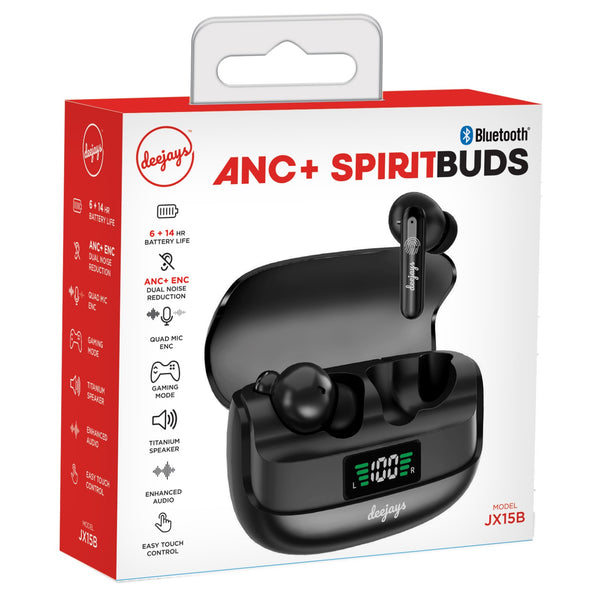 Deejays  JX15 Bluetooth Earbuds BLACK