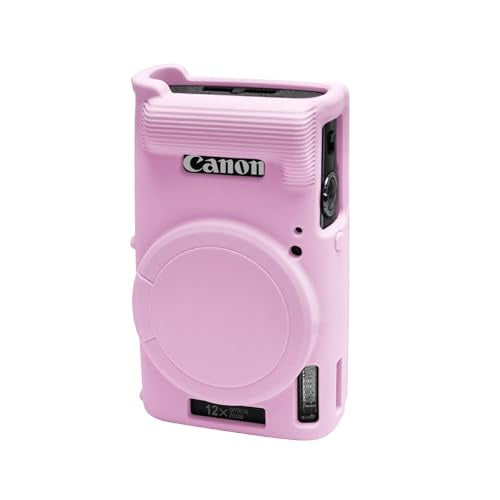 Soft Silicone Camera Cover with Removable Lens Cap - Pink