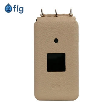 Fig II Genuine Beige Leather Crossbody Case