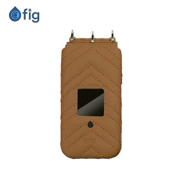 Fig Mini Genuine Brown Leather Crossbody Case