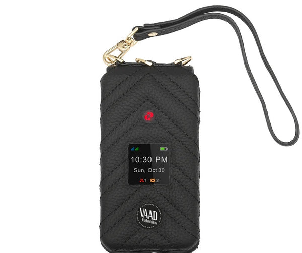 Designer Leather Case - Pom Phone - Black